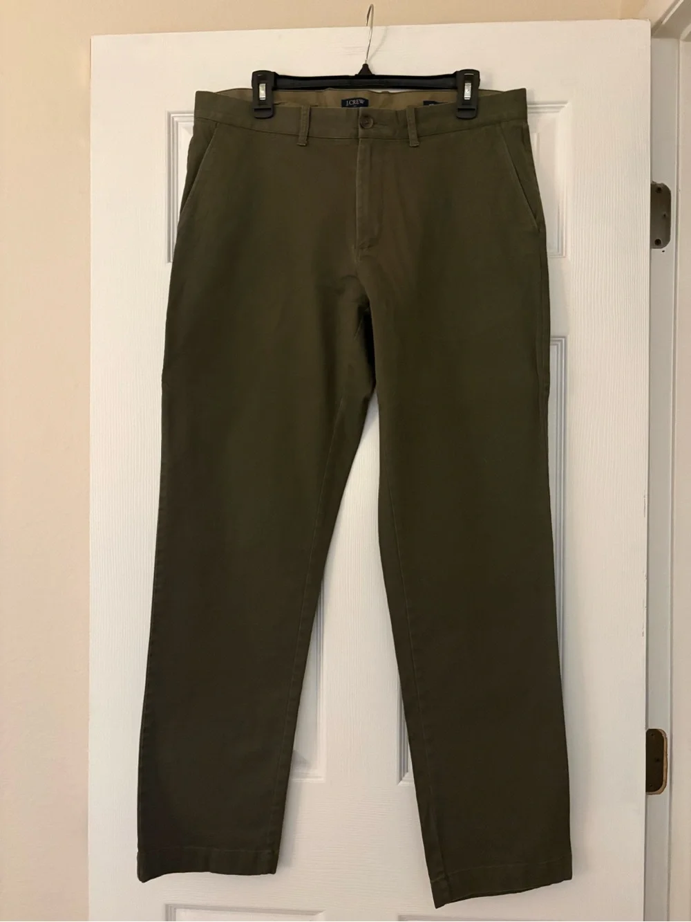 J. Crew Olive Men's Chinos - Flex Straight Fit